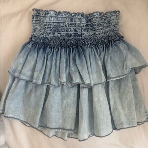 Chic Denim Blue Layered Skirt